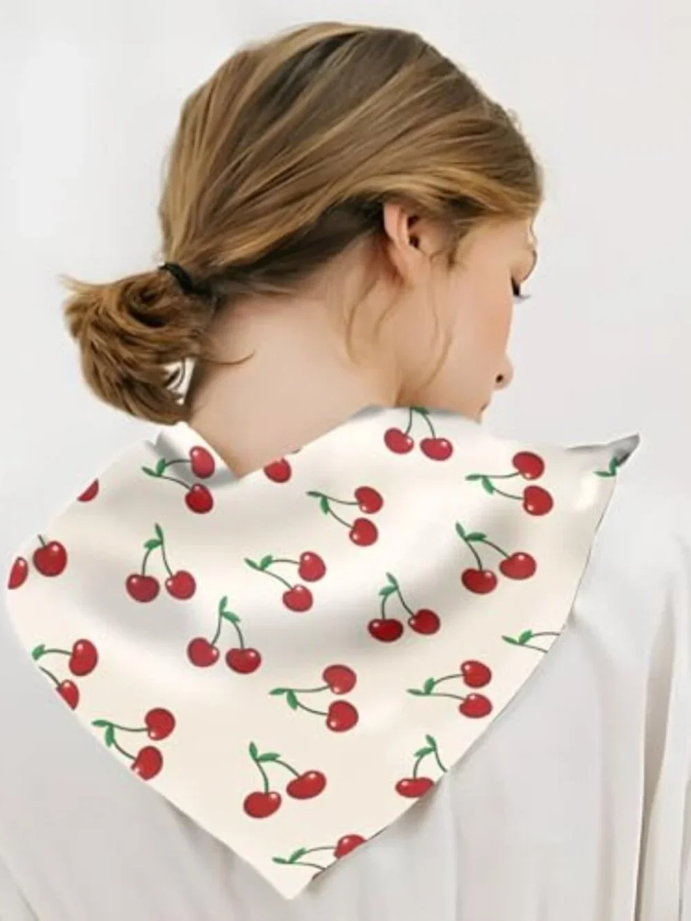 Silky Touch Large Square Polyester Fashion Scarf for Hair Wrapping and Neck